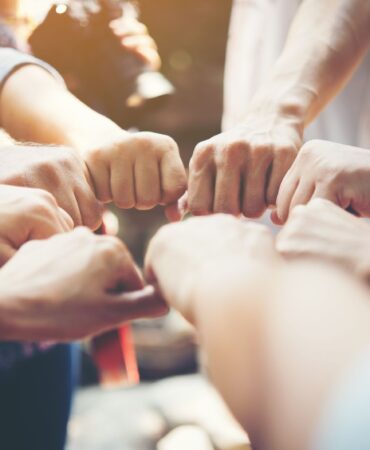 Team hands
